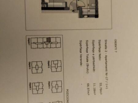 SHITET APARTAMENT 1+1 - KOMPLEKSI AJKA, RR. 5 MAJI, TIRANE
