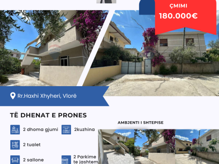 🔥 Private house for sale in Vlora, Haxhi Xhyheri Street, near the Trans-Balkan road