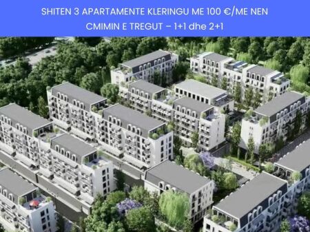 OCCASION! APARTMENTS FOR SALE IN THE TIRANA CIELO COMPLEX 1800 €/M2 - MJULL-BATHORE, TIRANA