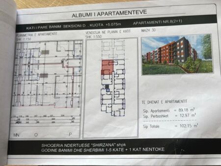 In vendita Ap 2+2 bagni + balcone📌Paskuqan, LakeSide Residence, vicino al Lago di Paskuqan - Prezzo 1000 Euro/m2