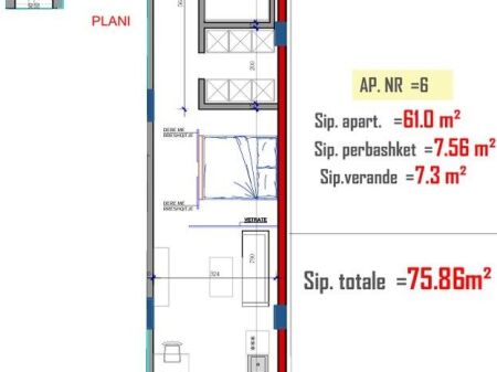 Studio Për Shitje ngjiitur me Rezidencen Kodra e Diellit 81,372 €