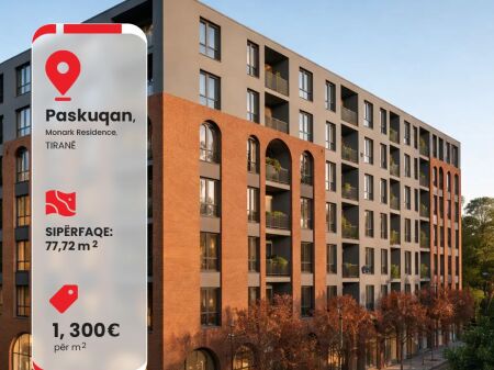 Apartment 1+1 for sale, Monark Residence, Paskuqan