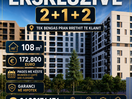 EKSKLUZIVE – SHITET APARTAMENT 2+1+2 ME BALLKON