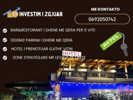 Shitet Hotel/ Bar Restorant Biznes aktiv ne Vore Buze rruges nacionale e vjeter