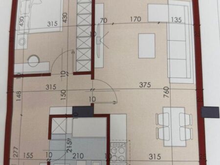 🏢Rruga e Dibres,prane Komisariatit Nr.4 shitet apartament 1+1, 135,000€uro