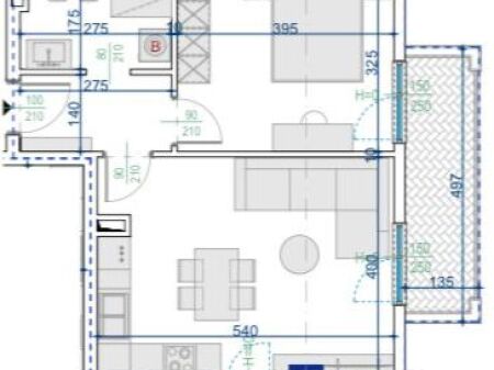Shitet Apartamenti 1+1 , Kamez Bulevardi Berisha ( faze Fillestare faze Grope) 900 euro per m2