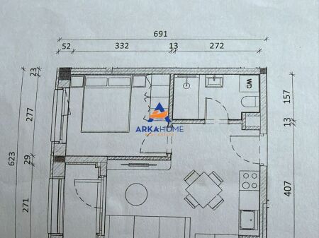 SHITET APARTAMENT 1+1+BALLKON "REZIDENCA KADIU,ALI DEM" 68000 EURO