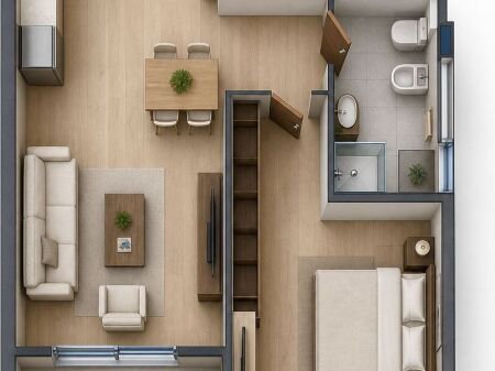 Shitet Apartament 1+1 – Rezidenca Oriental, Golem 🌴