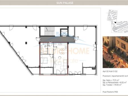 Shitet,Apartament 1+1,Sun Palase,Dhermi