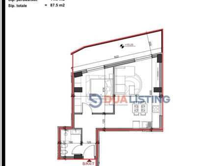 Shesim Apartament 1+1 tek Aluna 5 ne Paskuqan - 87.5 m2 96,300 €