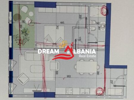 Shitet Apartament 1+1 te Komuna e Parisit, Tirane (ID 41111575)