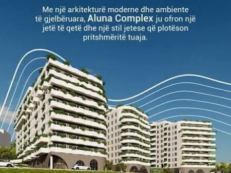Shitet, Apartament 2+1, Aluna Residence, Paskuqan, Tiranë.