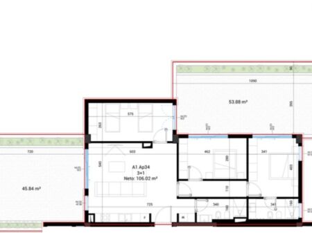 Appartamento 3+1 in Vendita Square Village - Dhërmi