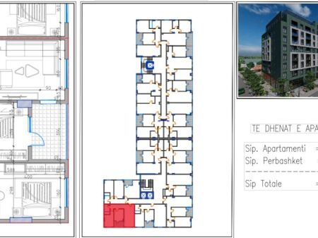 Shitet Apartamenti 2+1, Kamez prane fushave Sportive 88.000 Euro