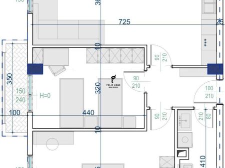 SHITET APARTAMENT 2+1 KAMEZ 83.000 EURO FH-77218