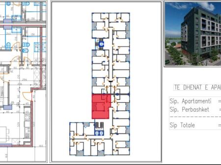 Appartamento 2+1+2 in vendita, Kamez vicino ai campi sportivi 112.000 Euro