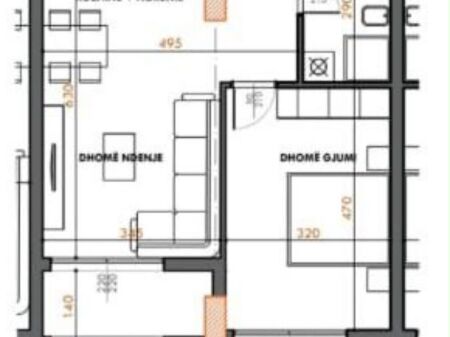 Apartment 1+1 for sale in Fusha