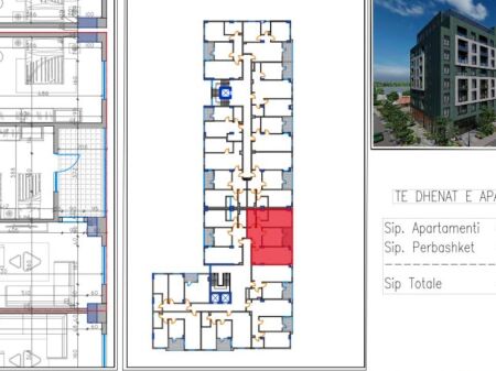 Shitet Apartamenti 2+1+2, Kamez prane fushave Sportive 119.000 Euro