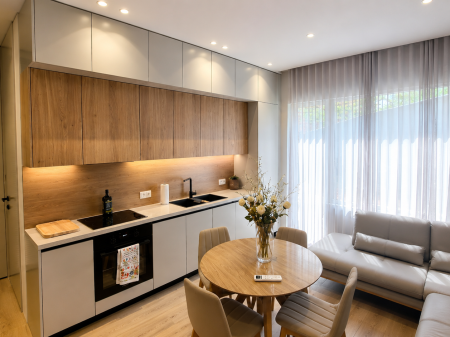 Apartment 1+1+ Veranda for rent at Kodra e Diellit