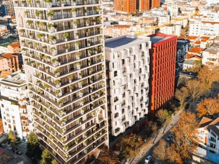 🌇Shitet Apartament 1+1 – Oberon Tower Residence te Dispanceria📍