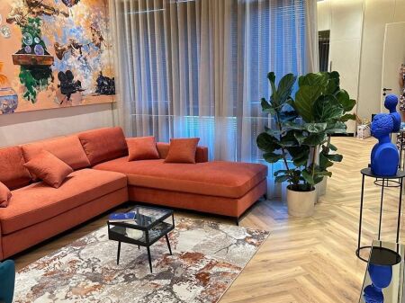 Modern 1+1 apartment for rent, Square 21, Kavaja Street, Tirana.