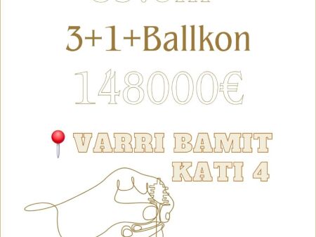 📍 Apartament 3+1 në shitje te "Varri i Bamit" – Një investim i shkëlqyer banimi!