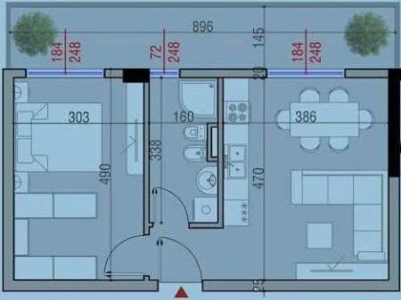 APARTAMENT 1+1 NE SHITJE TE KOMPLEKSI TIRANA CIELO