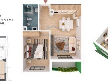 Shitet Apartament 1+1,Rezidenca Puls,Rruga e Dibres