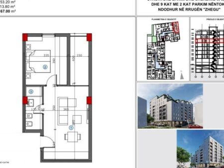 FOR SALE: 1+1 Apartment 📍Ali Dem (Ali Demi Fields) - New Building ✨️ - €125,000 - 6th Floor - Area 65m² - Plastering Phase (Completion in 2026)