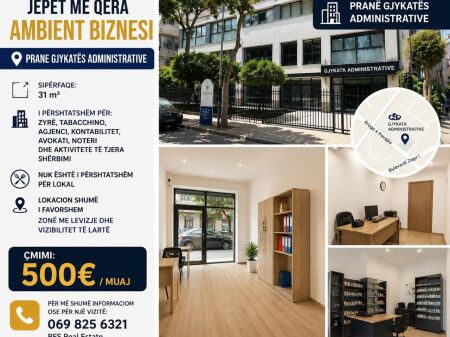 🏢 Jepet me Qera Ambient Biznesi ne Laprake 📍 Prane Gjykates Administrative, 500 mije leke