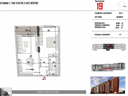 Apartment 1+1 for Sale in Paskuqan, opposite the 5 Maji area.