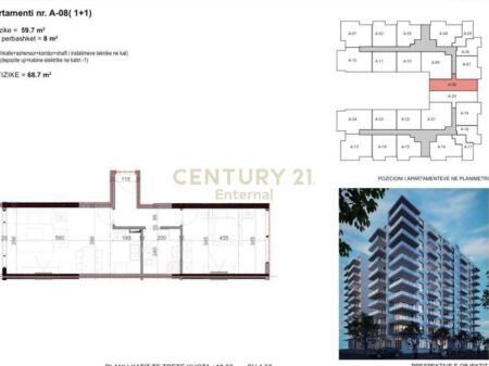 FOR SALE APARTMENT 1+1 KUNE LEZHE