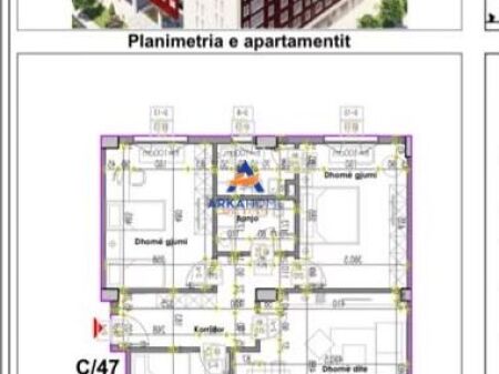 SHITET APARTAMENT 3+1 "PERBALLE REPORT TV" 307120 EURO
