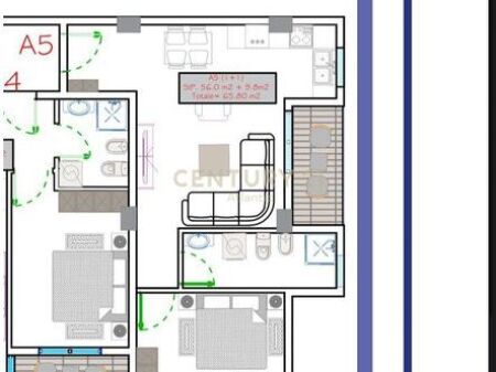 Apartament 1+1 Për Shitje në Mali i Robit.