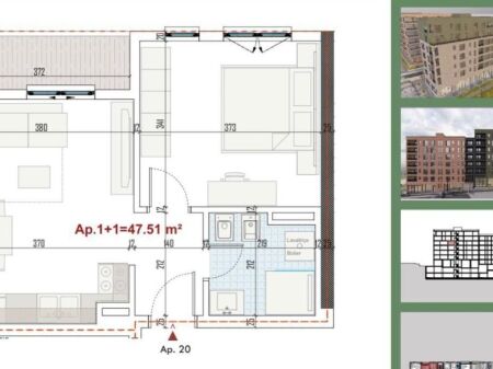 Shitje | Apartament 1 + 1 | Ringside Residences | 66000 €