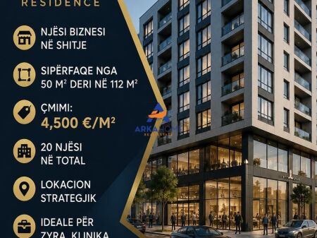 SHITET NJESI BIZNESI NGA 50M2-112M2 "ALIBEJ RESIDENCE – JORDAN MISJA" 4.500 EURO/M2