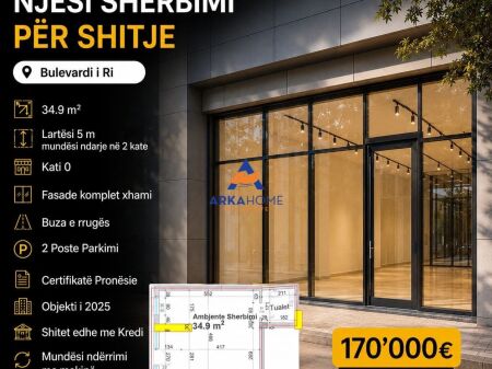 UNITÀ DI SERVIZIO IN VENDITA 34,9M2 "NUOVO BOULEVARD" 170.000 EURO