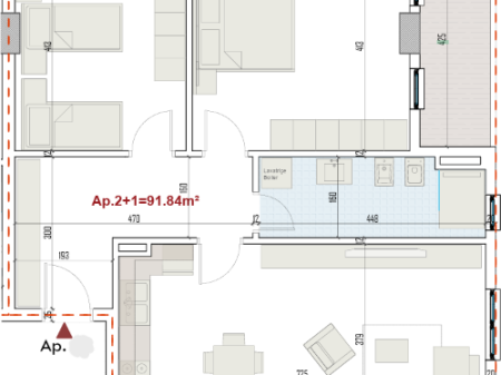 Shitet Apartament 2+1
