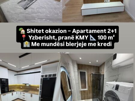 Super 1+1 apartment for sale with super price in Yzberisht near KMY