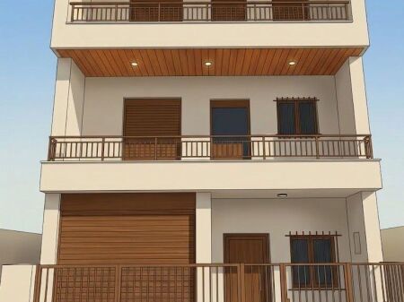 3-storey villa + 2 parking spaces for rent at Xhamlliku, Oxhaku.
