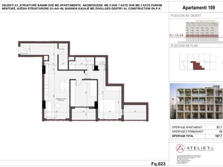 🏡 Shitet Apartament 2+1 – Golem, Kavajë