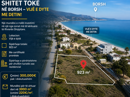 Shitet tokë në Borsh – Vijë e dyte me Detin! 