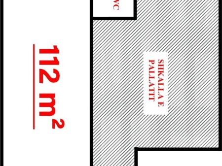 SHITET AMBIENT KOMERCIAL 112 m² NË ASTIR – PJESË E NJËSISË 545 m², ME HIPOTEKË