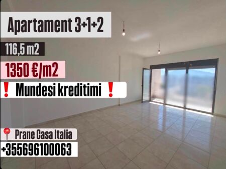 OKAZION!!! SHITET APARTAMENT 3+1+2 PRANE CASA ITALIAS