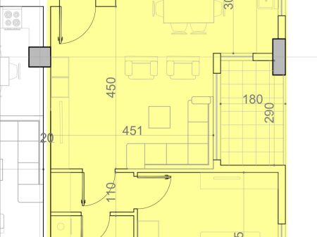 Apartament 1+1 i konvertueshëm në 2+1 në SHITJE në "BELFIORE RESIDENCE " 75.35m2,  1 minut nga hyrja në Unazën e Re, Paskuqan, Tiranë. 85 mln Lekë